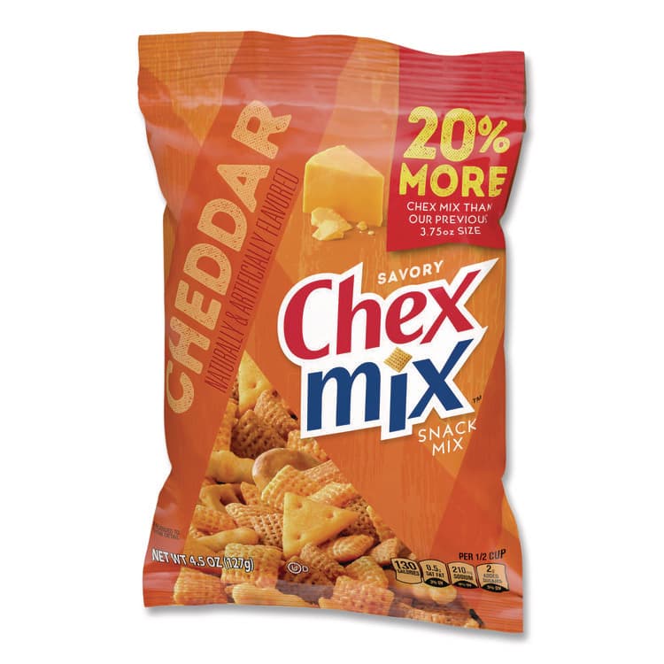 GENERAL MILLS Snacks, Cheddar, 4.5 oz Bag, 8/Carton (OFXSN21553) thumbnail 2