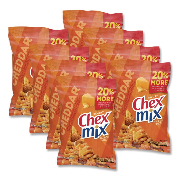 GENERAL MILLS Snacks, Cheddar, 4.5 oz Bag, 8/Carton (OFXSN21553)