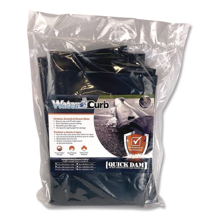 ABSORBENT SPECIALTY PRODUCTS Water Curbs, 6.5" x 10 ft x 6.5" (QKDQDWC610) thumbnail 2