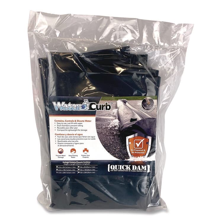 ABSORBENT SPECIALTY PRODUCTS Water Curbs, 6.5" x 20 ft x 6.5" (QKDQDWC620) thumbnail 2