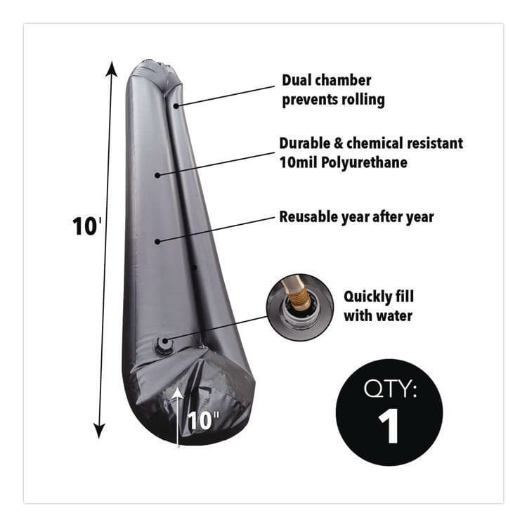 ABSORBENT SPECIALTY PRODUCTS Water Curbs, 10" x 10 ft x 10" (QKDQDWC1010) thumbnail 3