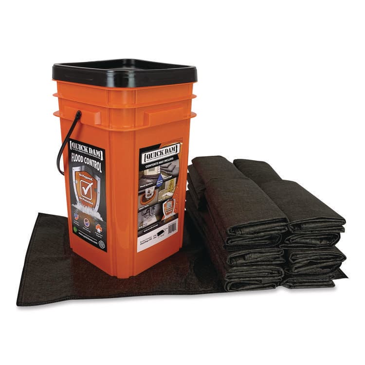ABSORBENT SPECIALTY PRODUCTS Outdoor Grab and Go Bucket Kit, (1) Bucket, (20) Flood Bags (QKDQDGGFB20)