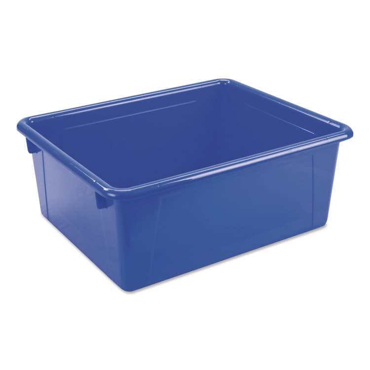 STOREX Storage Tray, Deep, 2.81 gal, 10.65" x 13.17" x 5.2", Assorted Bright, 5/Pack (STX62530U05C)