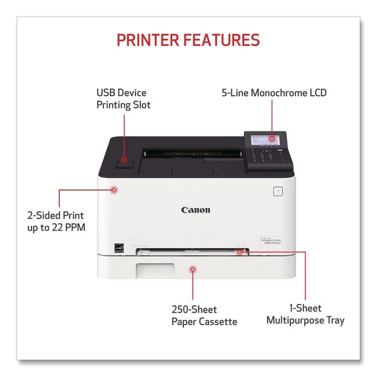CANON USA, . Color imageCLASS LBP633Cdw Wireless Laser Printer (CNM5159C002) thumbnail 2