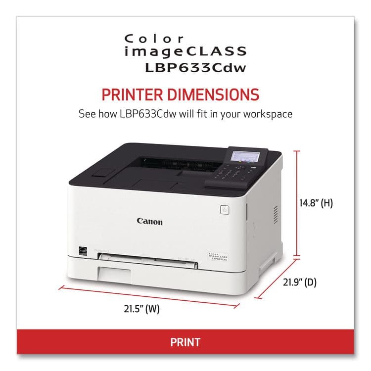 CANON USA, . Color imageCLASS LBP633Cdw Wireless Laser Printer (CNM5159C002) thumbnail 3