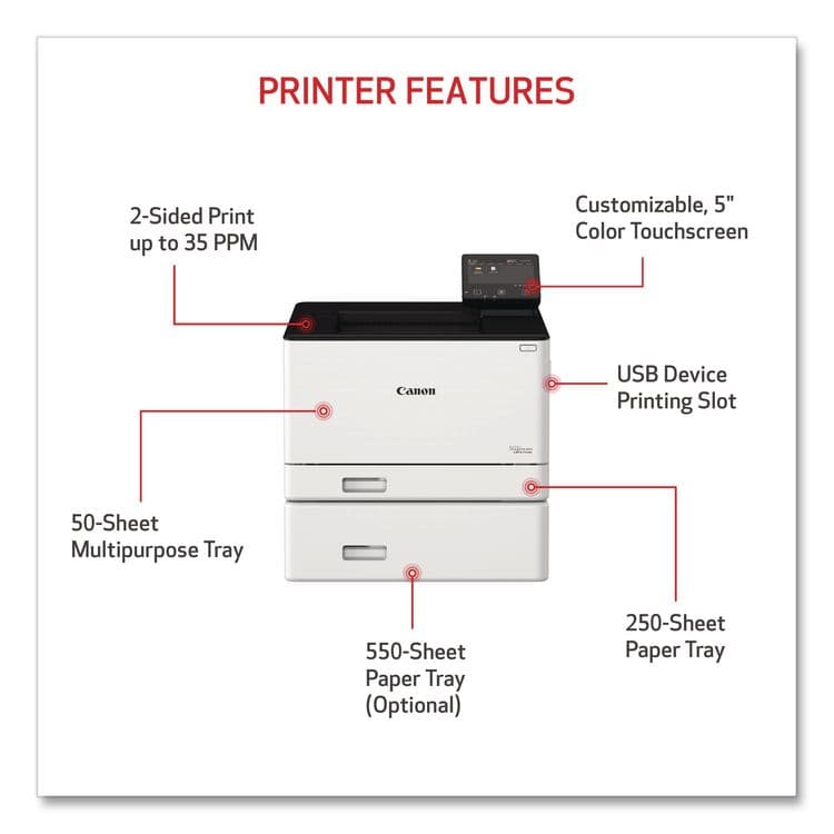 CANON USA, . Color imageCLASS LBP674Cdw Wireless Laser Printer (CNM5456C006) thumbnail 2