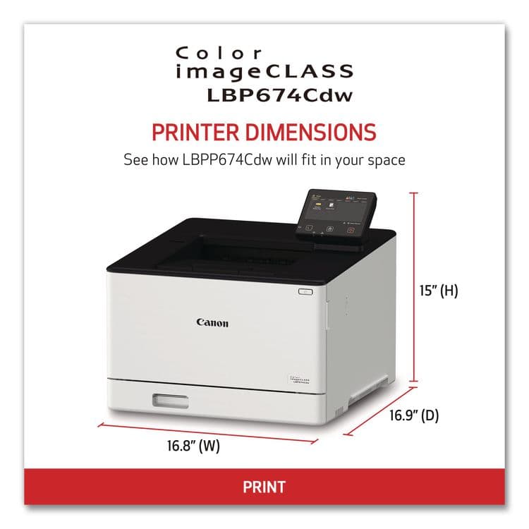 CANON USA, . Color imageCLASS LBP674Cdw Wireless Laser Printer (CNM5456C006) thumbnail 3