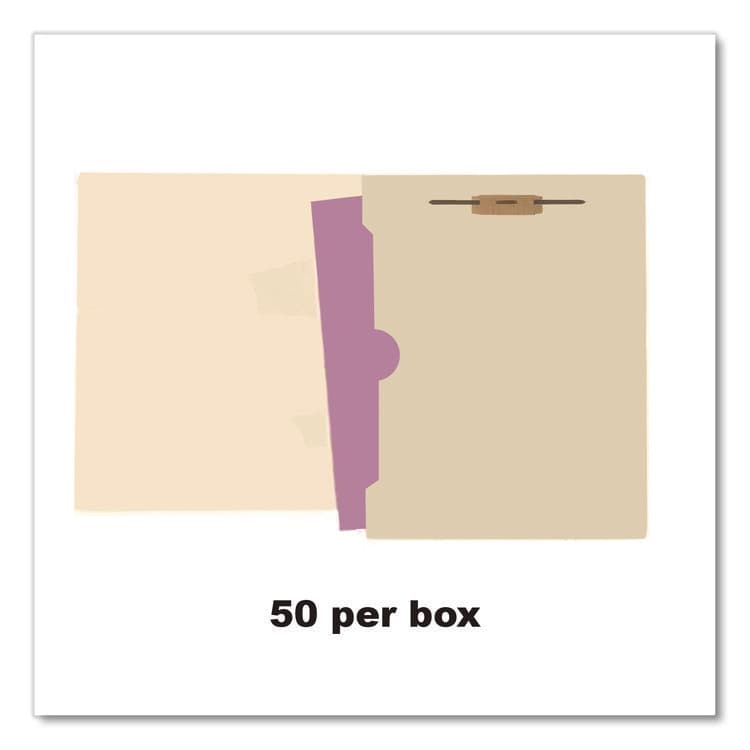 WESTERN STATES ENVELOPE CO Full Pocket End Tab Fastener Folders, Straight Tab, Expands 0.75", 1 Fastener, Letter Size, Manila, 50/Box (MAQ50664) thumbnail 2
