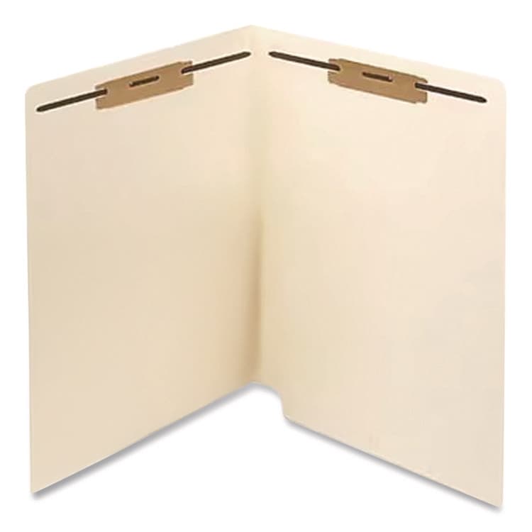 WESTERN STATES ENVELOPE CO Heavy-Duty Top Tab Fastener Folders, 1/3-Cut Tab: Assorted, Expands 0.75", 2 Fasteners, Letter Size, Manila, 50/Box (MAQ52327) thumbnail 3