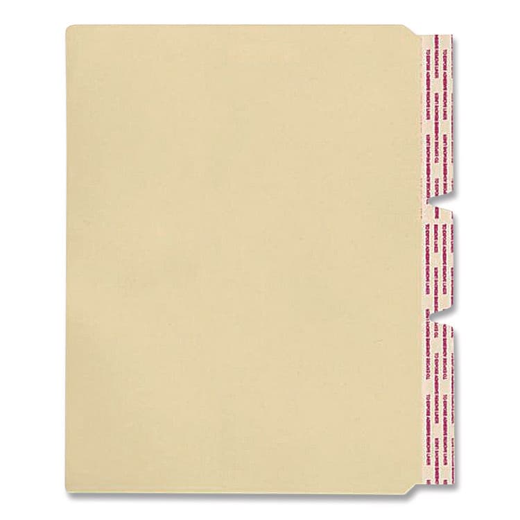 WESTERN STATES ENVELOPE CO Standard Side-Flap Classification Folder Dividers, 1 Fastener, Letter Size, Manila, 100/Box (MAQ52411) thumbnail 3