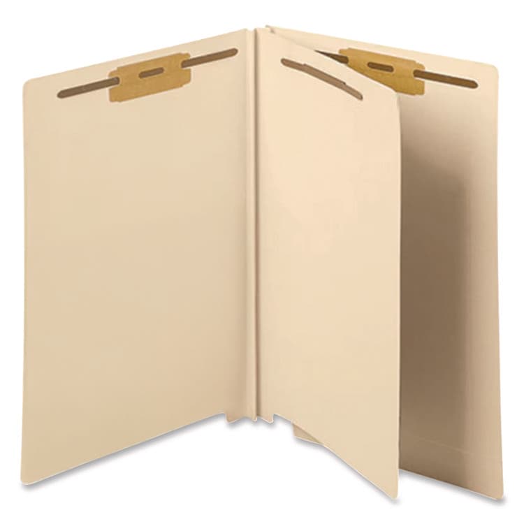 WESTERN STATES ENVELOPE CO Heavy-Duty End Tab Classification Folders, Straight Tab, Expands 2", 1 Divider, 4 Fasteners, Letter Size, Manila, 25/Box (MAQ35482) thumbnail 3