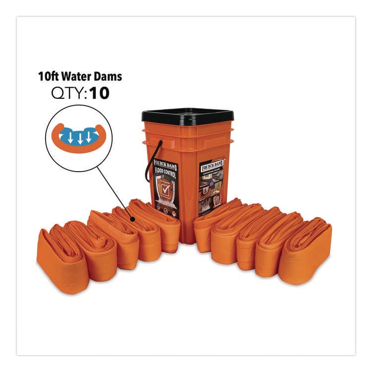ABSORBENT SPECIALTY PRODUCTS Indoor Bucket Kit, (1) Bucket, (10) 10 ft Water Dams (QKDWUGG1010) thumbnail 2