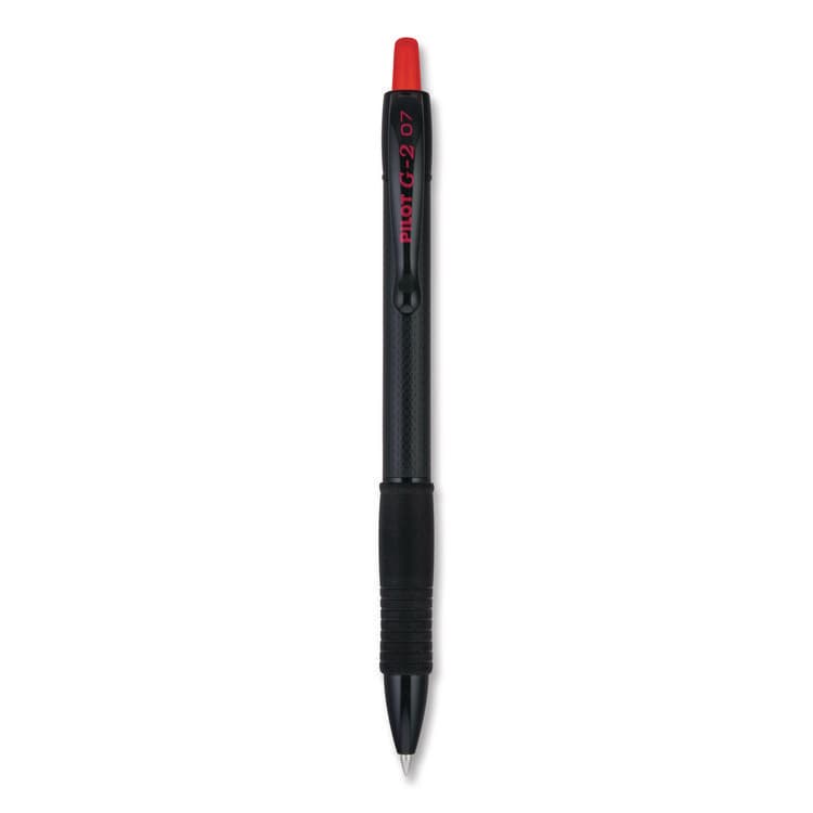 PILOT CORP. OF AMERICA G2 Edge Premium Gel Roller Pen, Retractable, Fine 0.7 mm, Red Ink, Black/Red Barrel, Dozen (PIL20836) thumbnail 2