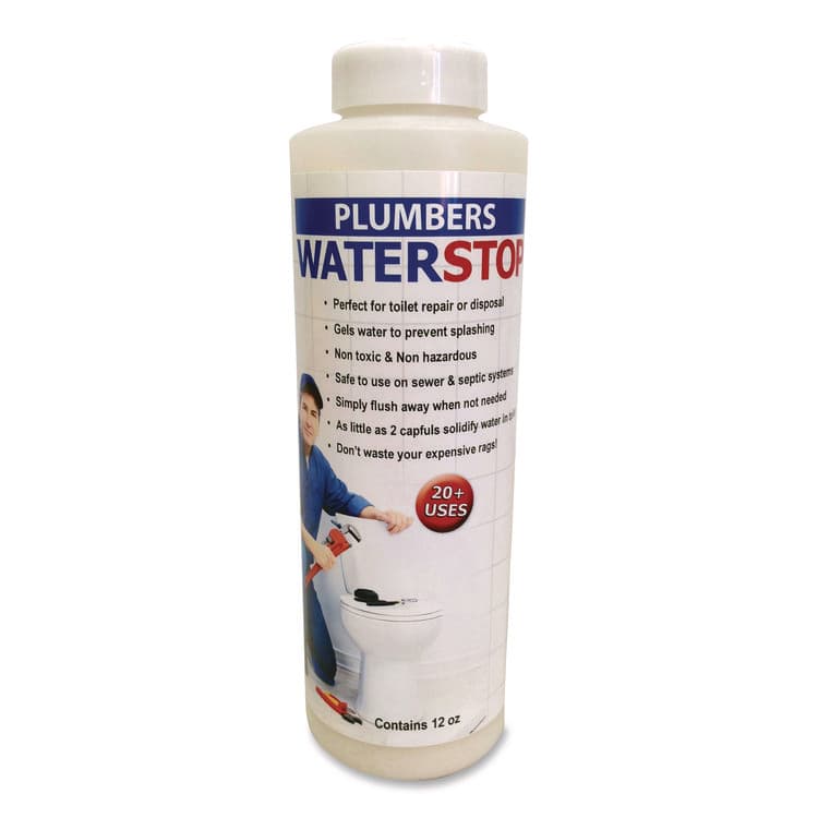 ABSORBENT SPECIALTY PRODUCTS Water Stop, 17.75 L, 12 oz Bottle (QKDWS121)