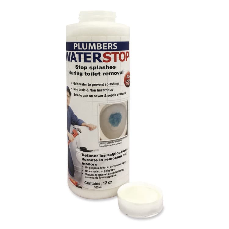 ABSORBENT SPECIALTY PRODUCTS Water Stop, 17.75 L, 12 oz Bottle (QKDWS121) thumbnail 2