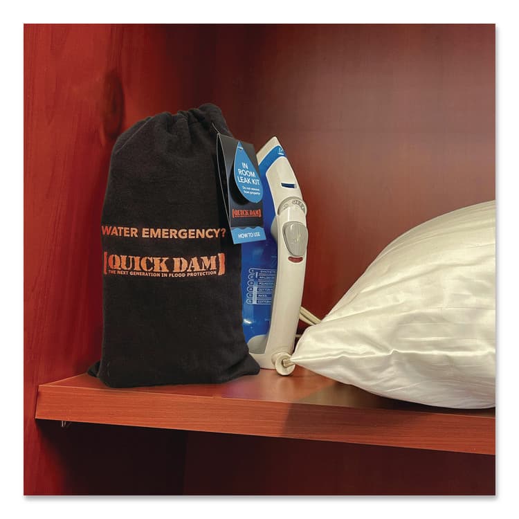ABSORBENT SPECIALTY PRODUCTS In-Room Leak Kit, (1) Drip Mat, (1) 8 ft Water Dam (QKDWUIRLK) thumbnail 3