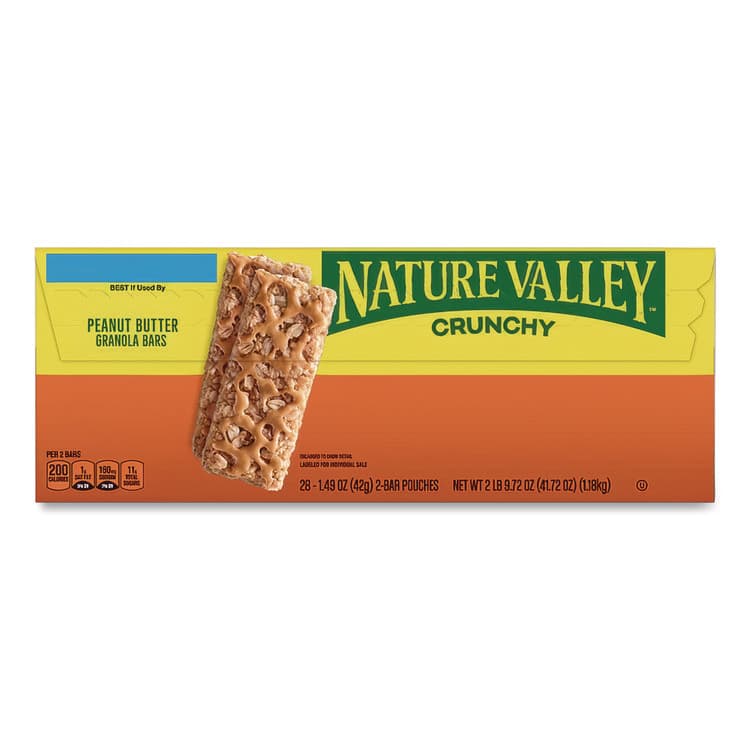 GENERAL MILLS Granola Bars, Crunchy Peanut Butter, 1.5 oz Pouch, 28/Box (NVLGEM2384) thumbnail 4