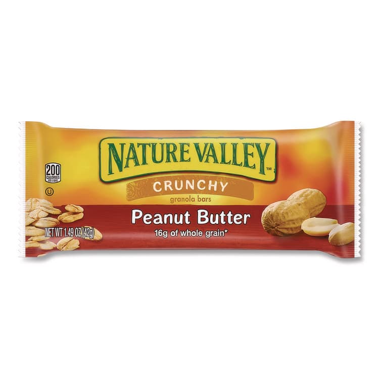GENERAL MILLS Granola Bars, Crunchy Peanut Butter, 1.5 oz Pouch, 28/Box (NVLGEM2384)