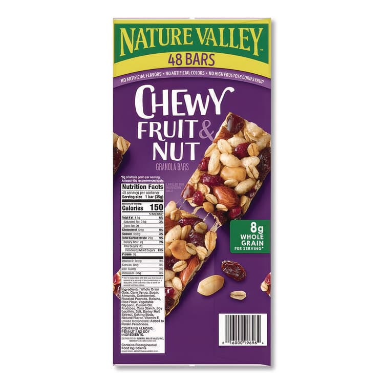 GENERAL MILLS Granola Bars, Chewy Fruit and Nut Trail Mix, 1.2 oz Pouch, 48/Box (NVLGEM19696) thumbnail 4