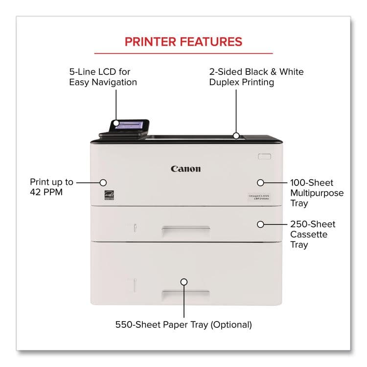 CANON USA, . imageCLASS LBP246dw Wireless Laser Printer (CNM5952C005) thumbnail 2