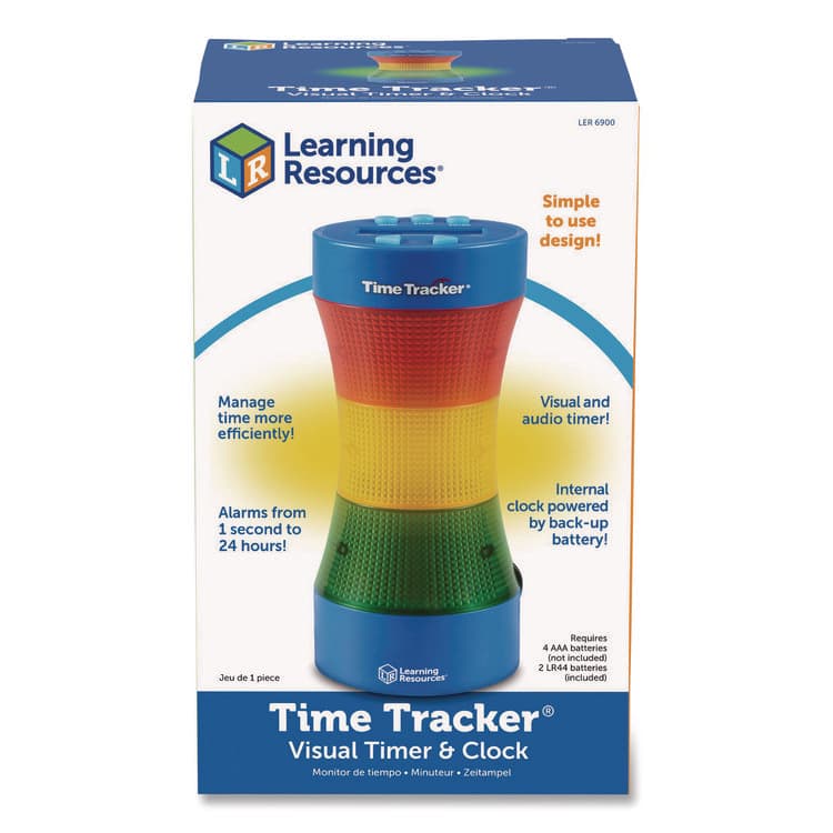 LEARNING RESOURCES Time Tracker Visual Timer and Clock, LCD, 5.4 x 8.6 x 2.5, Assorted Colors (LRNLER6900) thumbnail 2