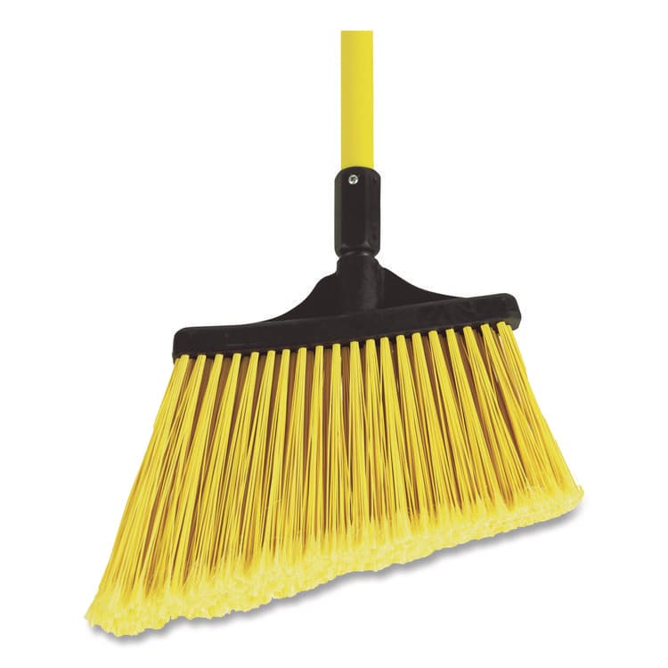 NEXSTEP COMMERCIAL PRODUCTS MaxiSweep Angle Broom With Fiberglass Handle, 57" Overall Length, Yellow/Black (NCP91355)
