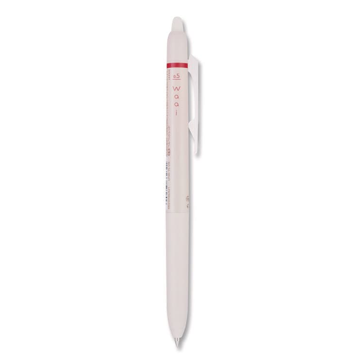PILOT CORP. OF AMERICA Frixion Waai Erasable Gel Pen, Retractable, Extra Fine 0.5 mm, Cherry Ink, Beige/Cherry Barrel, Dozen (PIL21074) thumbnail 3