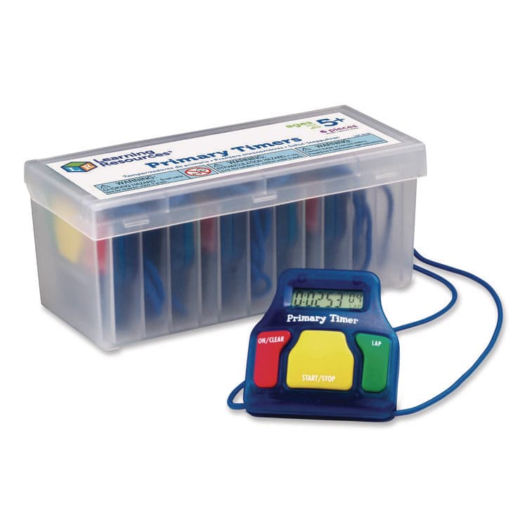 LEARNING RESOURCES Student Timer, LCD, 2.5 x 6.3 x 2.5, Assorted Colors, 6 Timers (LRNLER8136) thumbnail 4