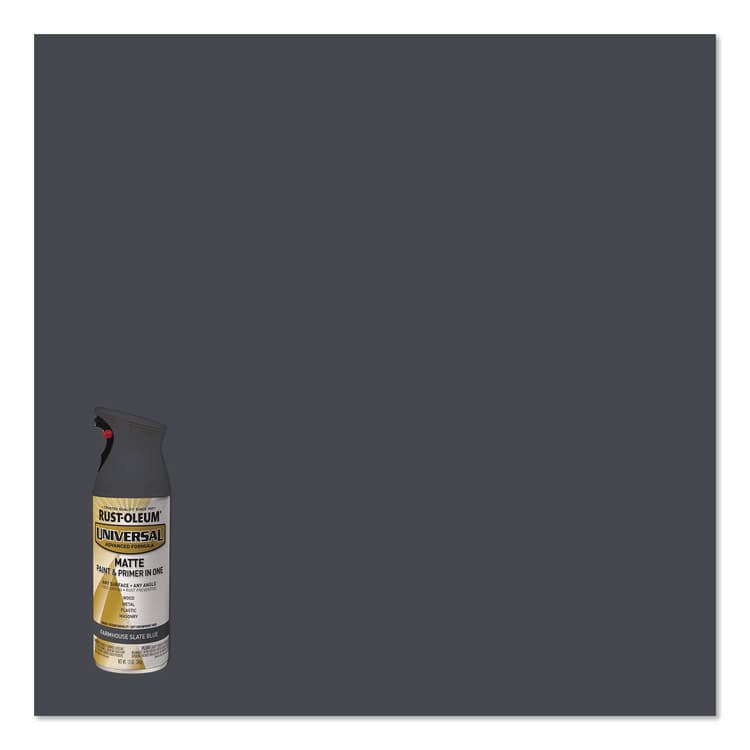 RUST-OLEUM CORPORATION Universal Premium Spray Paint, Matte Slate Blue, 12 oz Aerosol Can, 6/Carton (RST376723) thumbnail 3