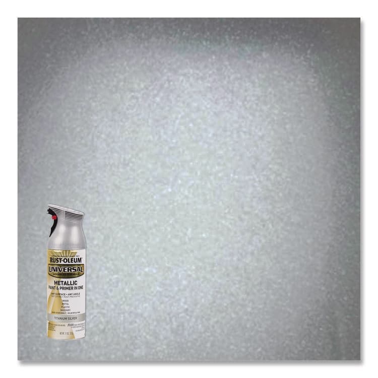 RUST-OLEUM CORPORATION Universal Premium Spray Paint, Metallic Silver, 12 oz Aerosol Can (RST245220EA) thumbnail 2