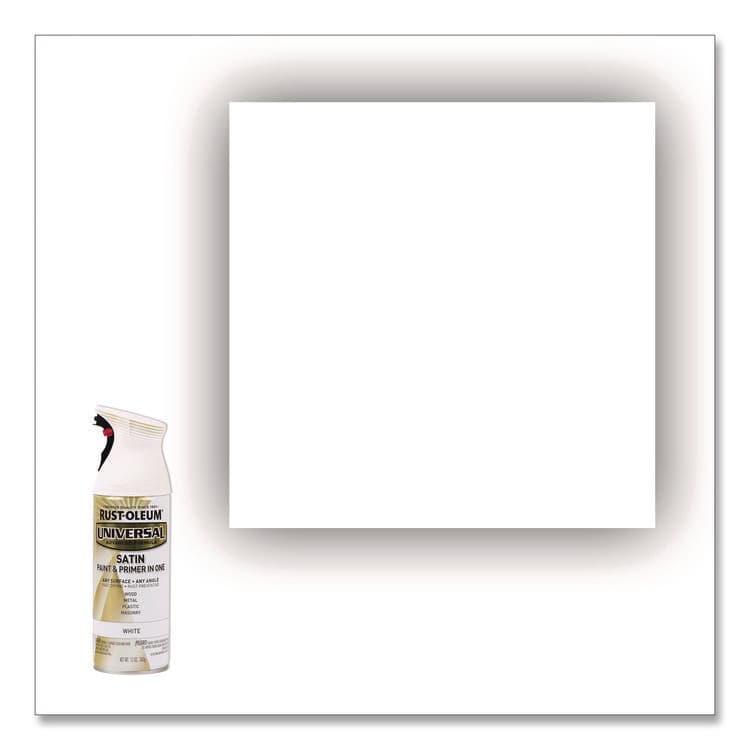 RUST-OLEUM CORPORATION Universal Premium Spray Paint, Satin White, 12 oz Aerosol Can, 6/Carton (RST245210) thumbnail 4
