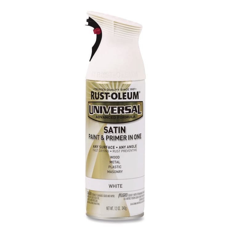 RUST-OLEUM CORPORATION Universal Premium Spray Paint, Satin White, 12 oz Aerosol Can, 6/Carton (RST245210) thumbnail 2