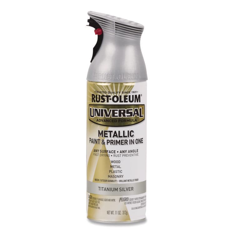 RUST-OLEUM CORPORATION Universal Premium Spray Paint, Metallic Silver, 12 oz Aerosol Can (RST245220EA)