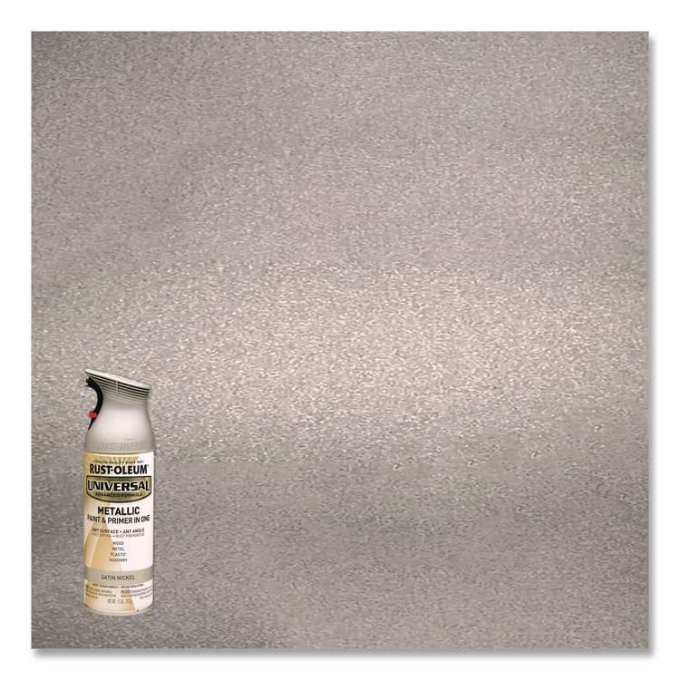 RUST-OLEUM CORPORATION Universal Premium Spray Paint, Satin Nickel, 12 oz Aerosol Can (RST249130EA) thumbnail 2