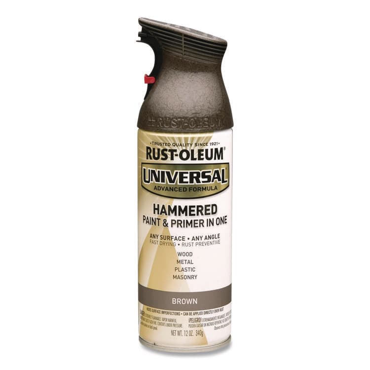 RUST-OLEUM CORPORATION Universal Premium Spray Paint, Hammer Brown, 12 oz Aerosol Can, 6/Carton (RST245218) thumbnail 2