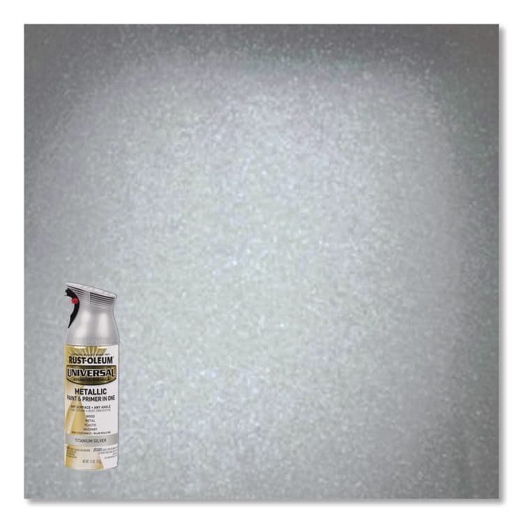 RUST-OLEUM CORPORATION Universal Premium Spray Paint, Metallic Silver, 12 oz Aerosol Can, 6/Carton (RST245220) thumbnail 4