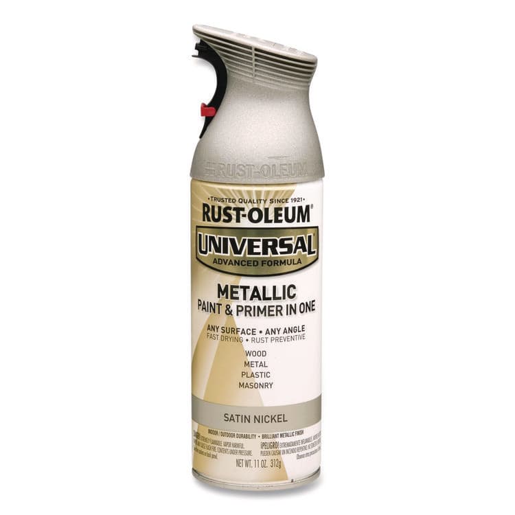 RUST-OLEUM CORPORATION Universal Premium Spray Paint, Aged Nickel, 12 oz Aerosol Can, 6/Carton (RST249130) thumbnail 2