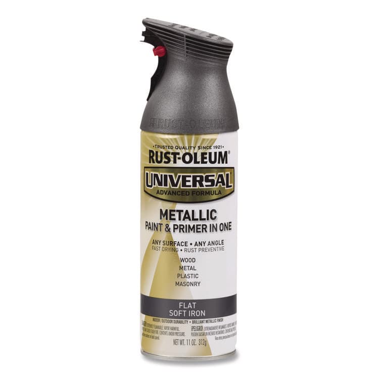 RUST-OLEUM CORPORATION Universal Premium Spray Paint, Flat Iron, 12 oz Aerosol Can, 6/Carton (RST271473) thumbnail 2