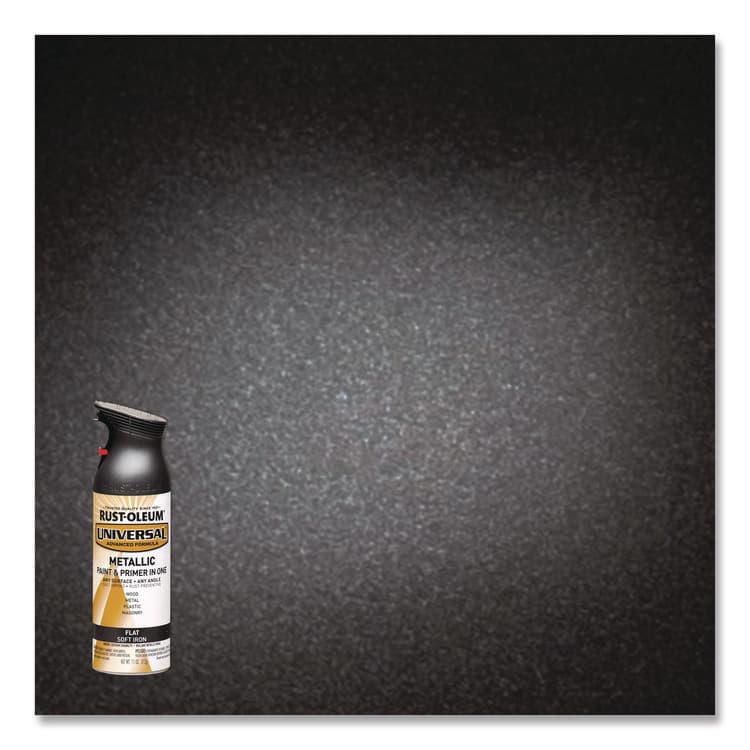 RUST-OLEUM CORPORATION Universal Premium Spray Paint, Flat Iron, 12 oz Aerosol Can (RST271473EA) thumbnail 2