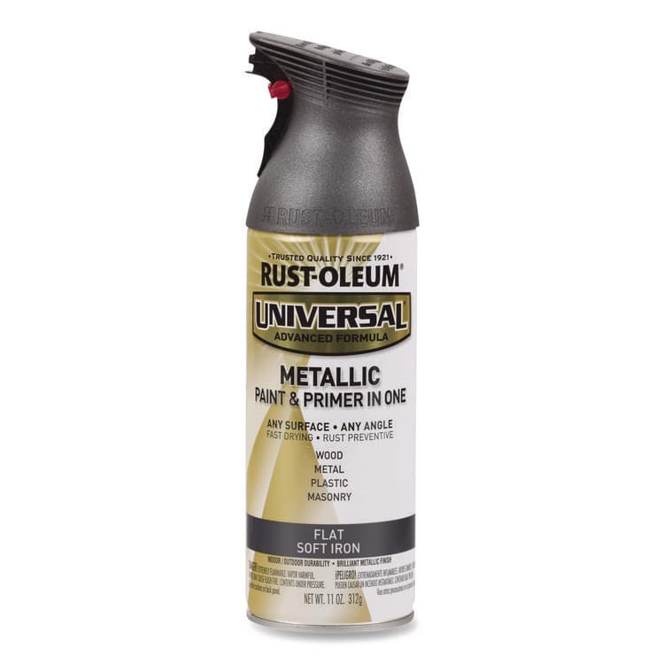 RUST-OLEUM CORPORATION Universal Premium Spray Paint, Flat Iron, 12 oz Aerosol Can (RST271473EA)