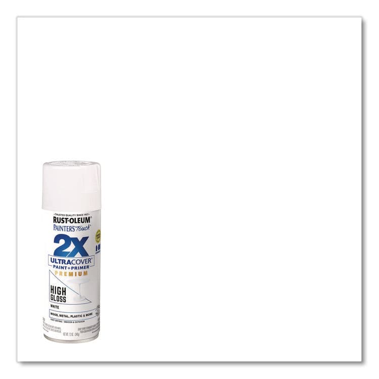 RUST-OLEUM CORPORATION Painter's Touch 2X Ultra Cover Spray Paint, High Gloss White, 12 oz Aerosol Can, 6/Carton (RST331171) thumbnail 4
