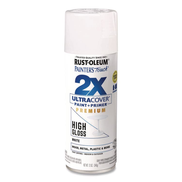 RUST-OLEUM CORPORATION Painter's Touch 2X Ultra Cover Spray Paint, High Gloss White, 12 oz Aerosol Can, 6/Carton (RST331171) thumbnail 2