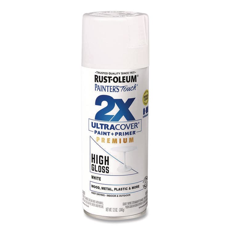 RUST-OLEUM CORPORATION Painter's Touch 2X Ultra Cover Spray Paint, High Gloss White, 12 oz Aerosol Can (RST331171EA) thumbnail 4