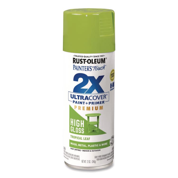 RUST-OLEUM CORPORATION Painter's Touch 2X Ultra Cover Spray Paint, High Gloss Tropical Leaf, 12 oz Aerosol Can (RST331179EA)