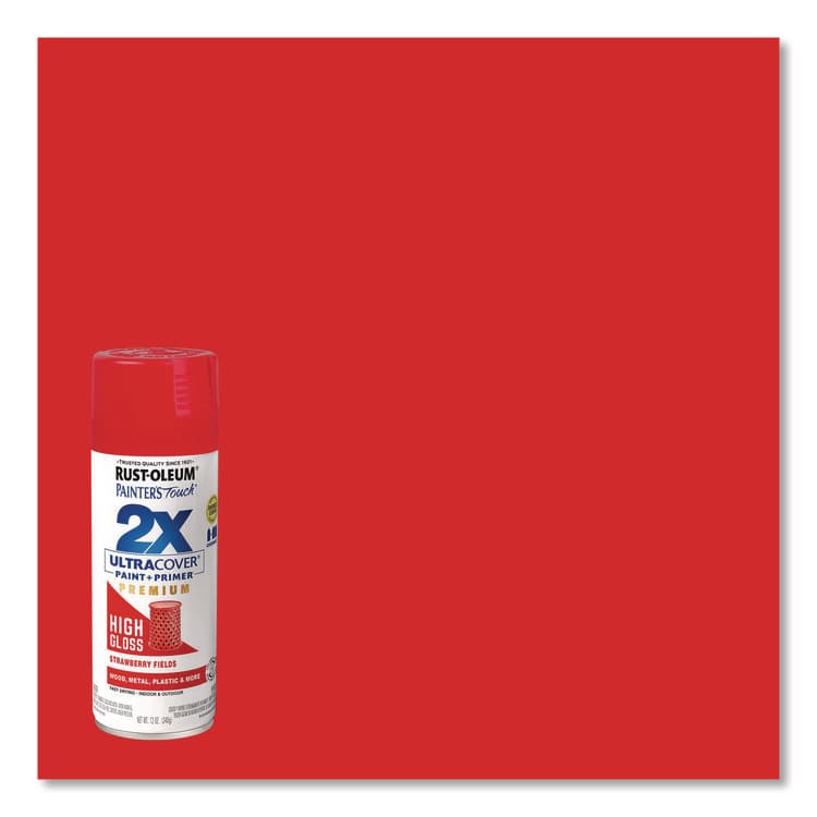 RUST-OLEUM CORPORATION Painter's Touch 2X Ultra Cover Spray Paint, High Gloss Strawberry Fields, 12 oz Aerosol Can (RST331180EA) thumbnail 2