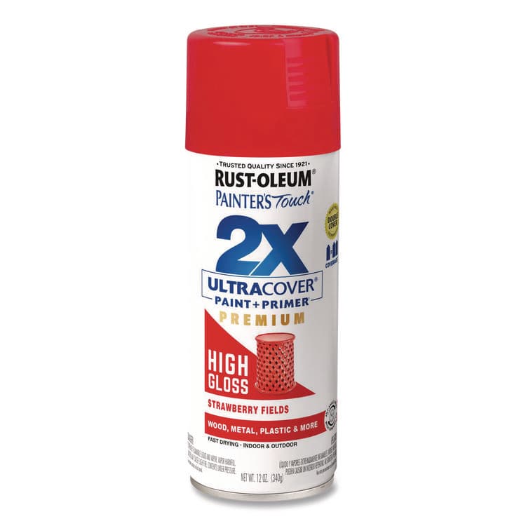 RUST-OLEUM CORPORATION Painter's Touch 2X Ultra Cover Spray Paint, High Gloss Strawberry Fields, 12 oz Aerosol Can (RST331180EA)