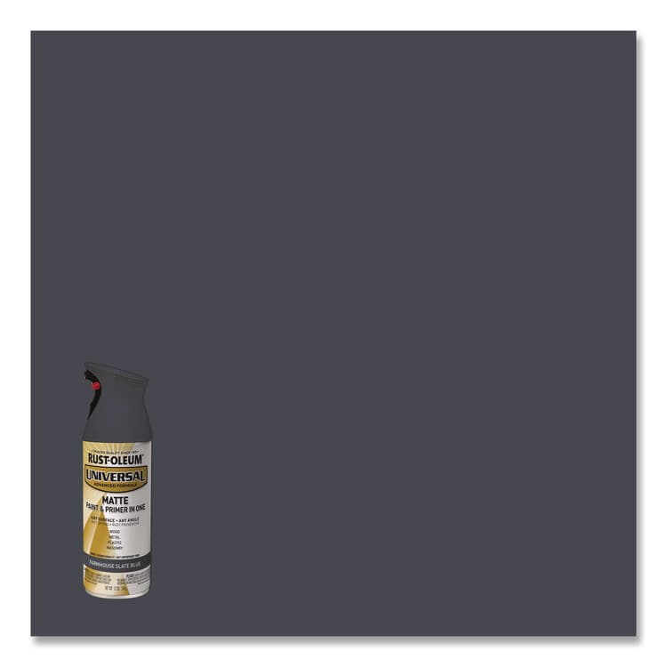 RUST-OLEUM CORPORATION Universal Premium Spray Paint, Matte Slate Blue, 12 oz Aerosol Can (RST376723EA) thumbnail 3