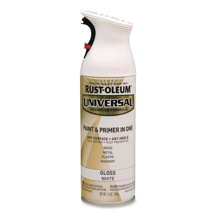 RUST-OLEUM CORPORATION Universal Premium Spray Paint, Gloss White, 12 oz Aerosol Can (RST245199EA)