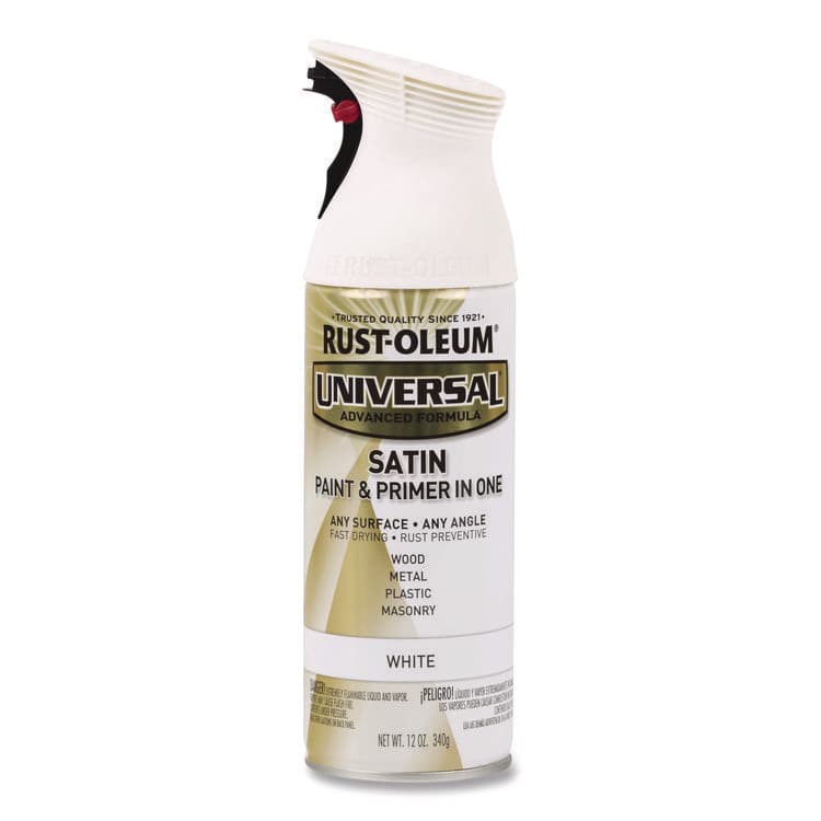 RUST-OLEUM CORPORATION Universal Premium Spray Paint, Satin White, 12 oz Aerosol Can (RST245210EA)