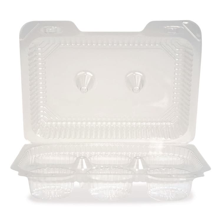 PLASTIFAR SA Bakery Containers, Muffin/Cupcake, 7.25 x 9.88 x 3.13, Clear, 250/Carton (PST18200) thumbnail 4